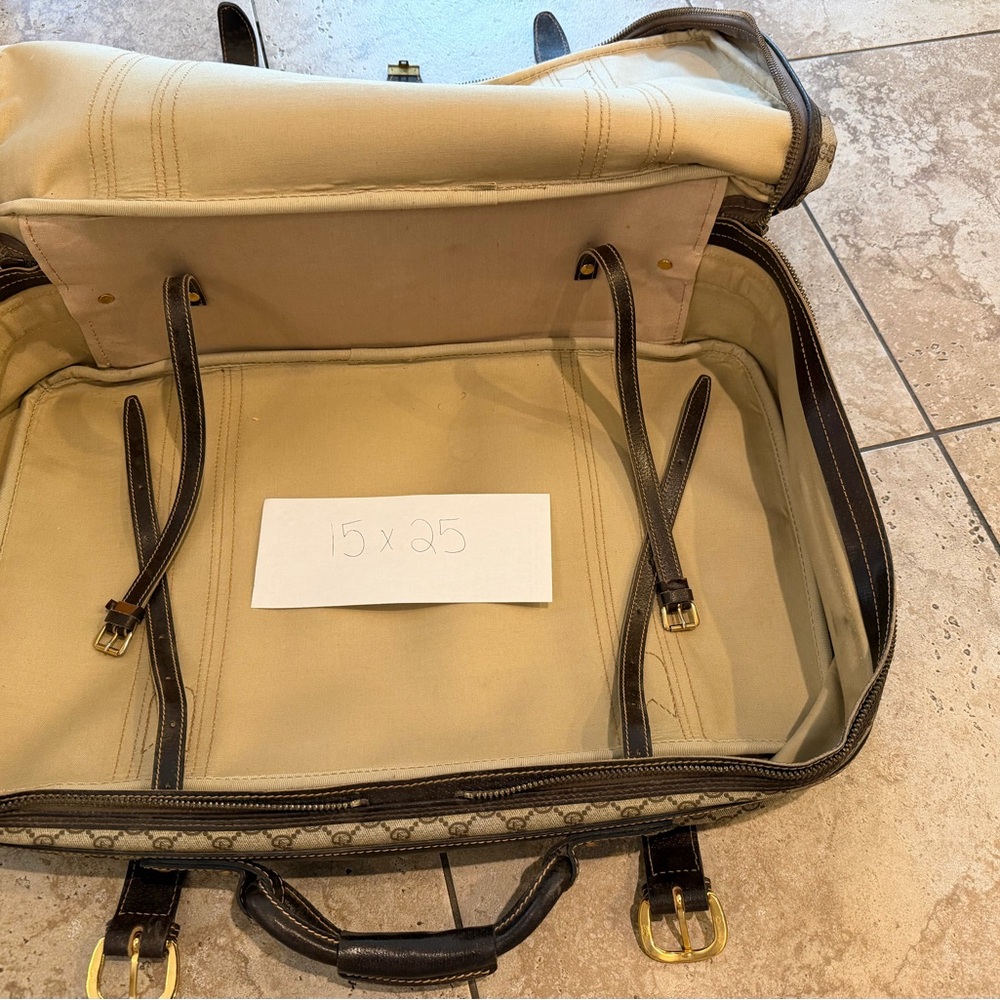 Vintage Gucci Web Brown Monogram Luggage - Picture 3 of 5